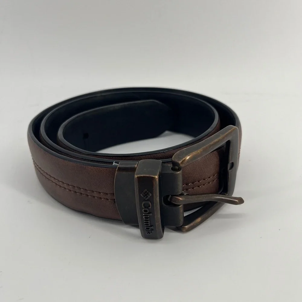 Columbia Reversible Belt Synthetic Leather Mens Size 34-36 11CO120Z02